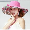 thumbnail image 2 of CoCoMangos Womens Summer Sun Hat Super Wide Brim Floral Beach Bucket Caps Reversible Foldable UV Protection Lady Hat Travel, 2 of 7