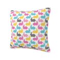 thumbnail image 2 of Wukai Colorful Rabbit Premium Polyester Fleece Pillow Covers with Hidden Zipper Closure,Luxuriously Soft and Durable-24"x24", 2 of 7