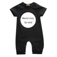 thumbnail image 1 of Combinaison à Manches Courtes avec Boutons d'Épaules Baby Summer Romper Letter, 1 of 6