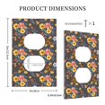 thumbnail image 5 of Kll Colorful Flowers With Butterfly Wall Plate,Gloss Finish,Standard Size 1 - 5" X 3", Polycarbonate Thermoplastic,Electric Receptacle Plug Covers, 5 of 8