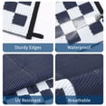 thumbnail image 4 of Garvee 10'x14' Outdoor Rug Waterproof Reversible Modern Geometric Neutral Outdoor Patio Rug, Plastic Straw Rugs Camping Carpet for Patio RV Balcony Deck Backyard, Dark Blue, 4 of 6