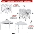 thumbnail image 6 of Ladcaser 10'x10' Pop Up Canopy for Outdoor, Portable Instant Tent with Roller Bag and 4 Sandbags, Outdoor Sun Shade Shelter for Outdoor Party, Camping, Commercial Events, 6 of 7