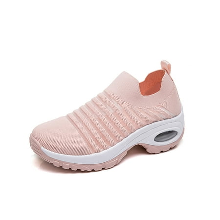Women's Running Shoes Lightweight Air Cushion Sneakers Breathable Athletic Walking Shoe for Tennis Sport Gym Training