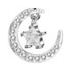 thumbnail image 2 of Guardurnaity Collar con colgante de luna y estrella, collares de circonita, decoración de cadenas, adornos ajustables, joyería para mujer, Ropa, zapatos y accesorios Miscelánea Plata, 2 of 6