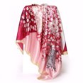thumbnail image 4 of WREESH Women's Silk Neckerchief With Flowers and Petals, Literature and Fashion Small Winter Warm Scarf Hot Pink, 4 of 5