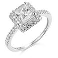 thumbnail image 2 of 3 Ct Princess Cut Real 14K White Gold Engagement Wedding Ring Set Matching Band, 2 of 7