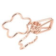 thumbnail image 3 of 100pcs Binder Clips Cute Flower Shape Metal Hollowed Long Tail Clips Paper Clamps for Office Document Ticket Rose Gold, 3 of 8