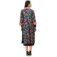 thumbnail image 5 of Bimba 2 Pcs Designer Floral Long Shrug Jacket with Straight Kurti Designer Dress, 5 of 8