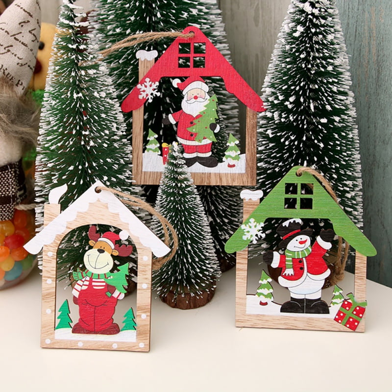 Wooden Craft Hollow Christmas Tree Pendant | Walmart Canada