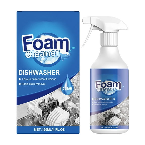 Uutvery Dishwasher Foaming Cleaner, Dishwasher Cleaning Spray, , Removes Limescale & Grease, Deep Cleaning Descaler Pods for Dish Washer Machine,Kitchen Foam cleaner,4 FL.OZ