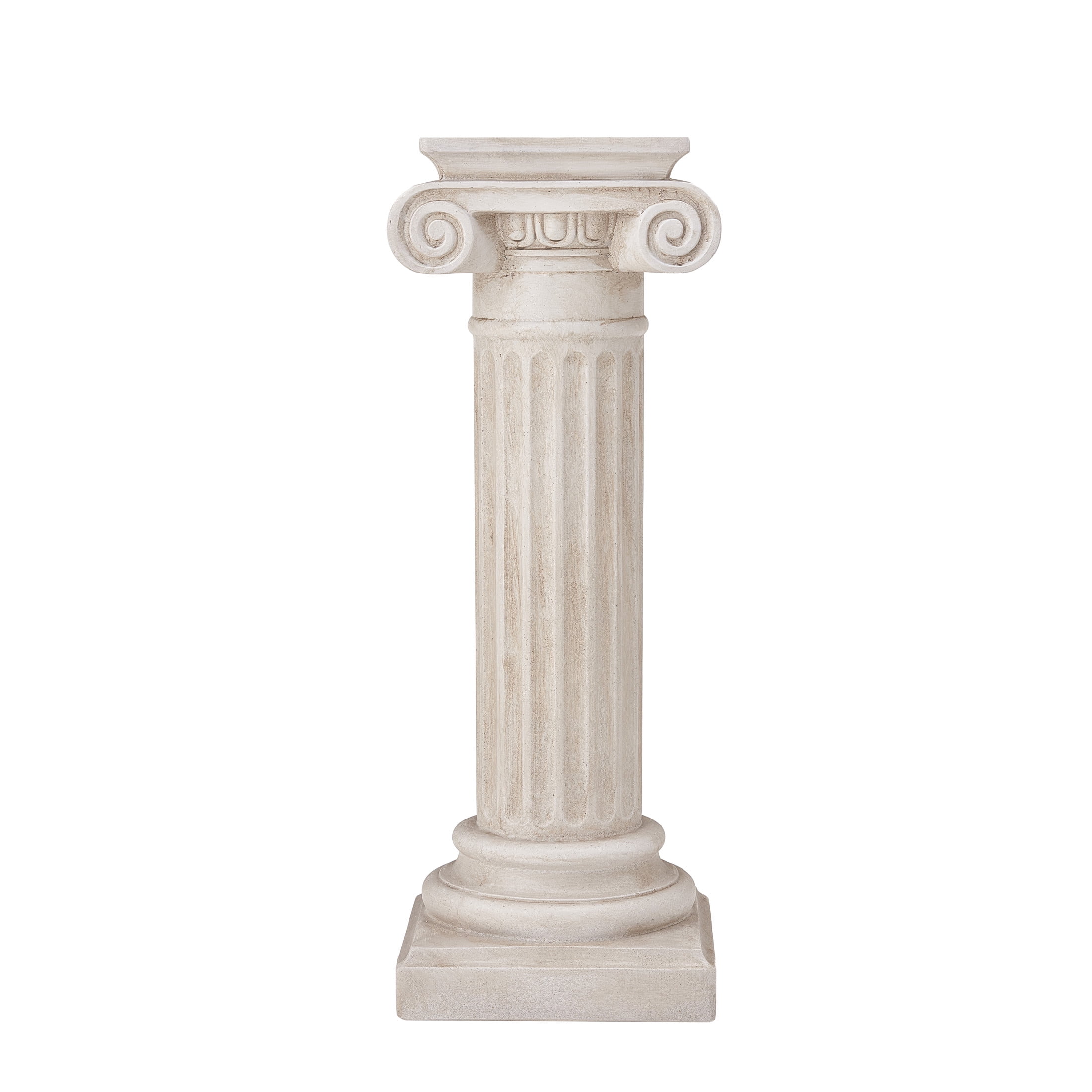 Christopher Knight Home 39.3" Classical Column Plant Stand, Indoor Outdoor Display Pedestal, Antique White