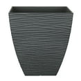 thumbnail image 1 of 15" Square Groove Planter, Grey, 1 of 5