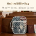 thumbnail image 4 of FOR U DESIGNS Wolf American Flag Print Bible Cover for Women Men Bible Case Large Capacity Church Bag Bible Protective Tote Bag Bible Organizer Case with Zipper Pocket, 4 of 7