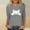 Gray, variant on ALLLIST Crew Neck Womens Tops Holiday 3/4 Sleeve T-Shirts Brown Cat Graphic Casual Shirts Ladies Tops