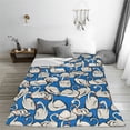 thumbnail image 5 of Fuzoiu Swan Birds Print Ultra-Soft Micro Fleece Blanket,All Seasons Flannel Throw, Lightweight Blanket for Bed, Sofa, Couch, Movie Night, Camping, and Travel-80"x60", 5 of 7