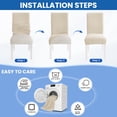thumbnail image 5 of JIATER Dining Chair Covers Stretch Washable Chair Slipcovers Protector Set of 4,Beige, 5 of 7