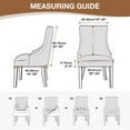 thumbnail image 3 of DONGPAI Stretch Wingback Dining Chair Cover Side Chair Slipcover, Velvet Accent Chair Cover with Arms, Protector Seat Cover for Dining Living Room Home, 1 Pack, Black, 3 of 8