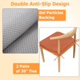 thumbnail image 3 of Cojines para sillas de comedor con lazos y funda extraíble, almohadillas para sillas de cocina de 2" de grosor, cojines de asiento con respaldo antideslizante para comedor interior, 16,5" x 16,2", v, 3 of 5