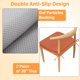 thumbnail image 3 of Chair Cushions for Dining Chairs with Ties and Removable Cover, 2" Thick Dining Kitchen Chair Pads, Indoor Dining Room Non-Slip Backing Seat Cushions Set of 2, 16.5" x 16.2" Orange, 3 of 5