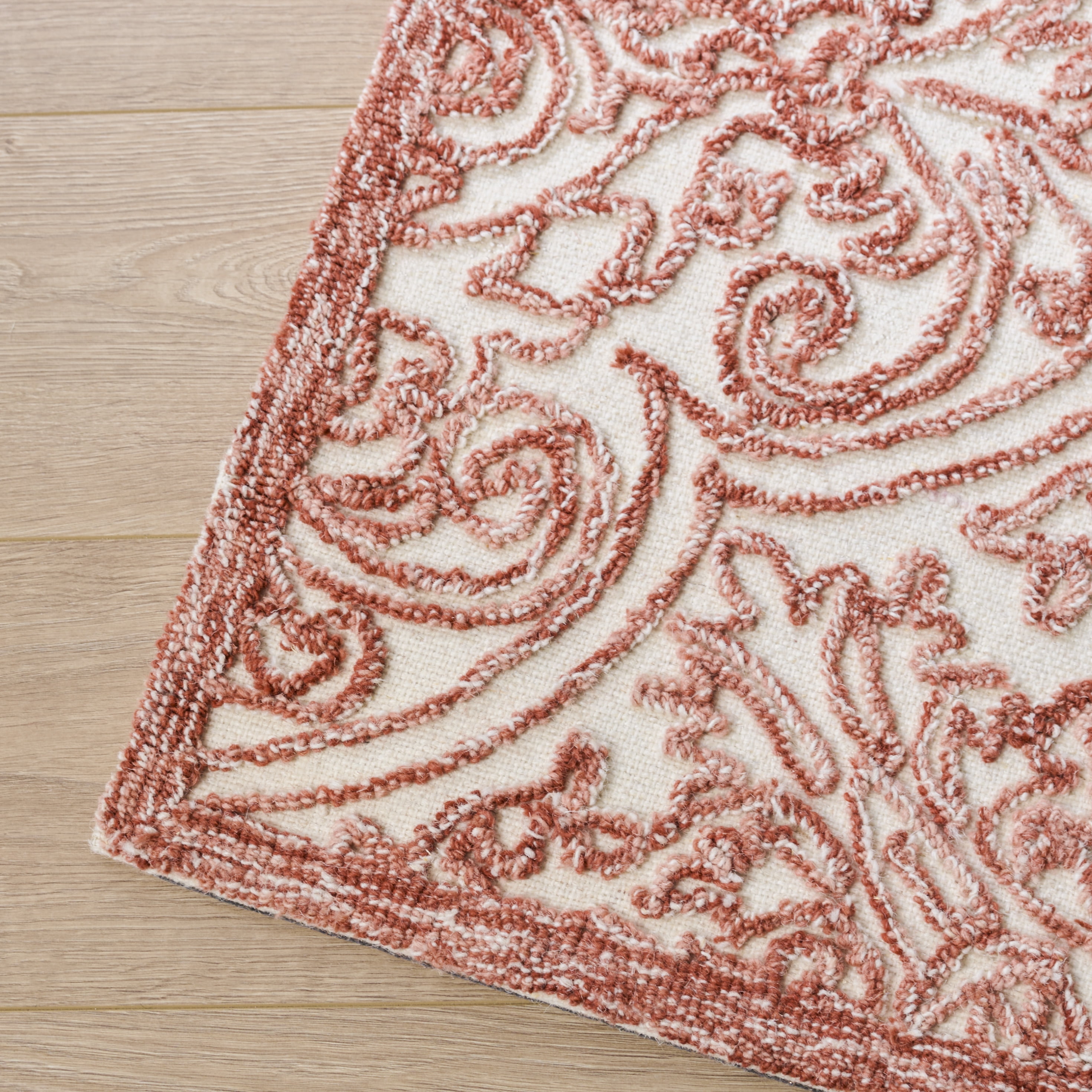 Safavieh Martha Stewart Trace Justina Floral Area Rug, Ivory/Rust, 3' x 5'