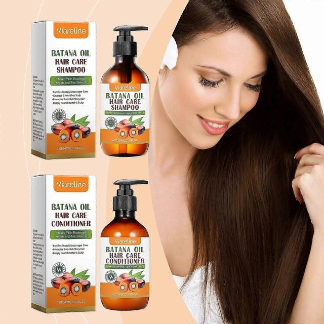 Batana Oil Hair Growth Shampoo and Conditioner Set Hair Loss Shampoo for Thinning Hair for Women and Men - Hydrates Dry Hair, Improves Scalp Health