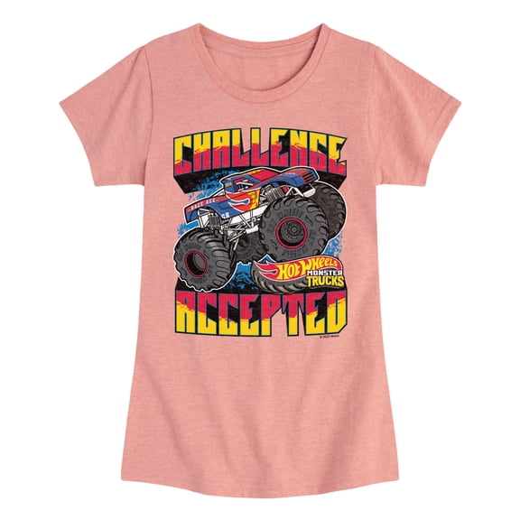 Hot Wheels - Challenge Accepted - Youth Girls Fitted Short Sleeve T-Shirt