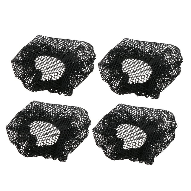 Shisuyan 20 Pcs High Elastic Hair Snood Nets Satin Ruffles Hairnets Heardresses for Ballet Dance Performance without Lace (Black)