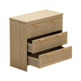 thumbnail image 4 of Shunda K 4 Drawers Storage Wooden Dresser Medium Density Fiberboard Rattan Natural, 67.68 lb, 4 of 8