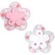 thumbnail image 1 of Posavasos de cereza, posavasos de cereza, posavasos de PVC con aislamiento térmico antideslizantes, adecuados para cerveza, café, vajilla (2 piezas blanco + rosa), 1 of 5