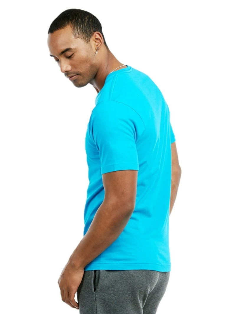 Men's Soft 100% Cotton Light Weight Crew Neck Short Sleeve T-Shirt