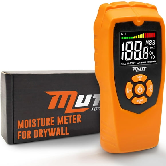 AMERICAN MUTT TOOLS Pinless Moisture Meter for Drywall | Non-Destructive Wood Moisture Meter for Walls, Wood and Masonry | Moisture Detector for Drywall, Moisture Meter D