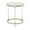 Silver Solid Round 19" x 19" x 23", variant on DecMode 19" x 23" Silver Acrylic Plastic Accent Table with Mirrored Top and Acrylic Legs, 1-Piece
