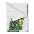thumbnail image 2 of Letter V Soft Flannel Fleece Throw Blanket, Ornament Christmas Tree Design Capitalized V Elements Bells Candies Print, Cozy Plush for Indoor and Outdoor Use, 70" x 90", Multicolor, by Ambesonne, 2 of 5