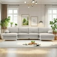 thumbnail image 3 of Gewnee U-Shaped Oversized Modular Sectional Sofa Couch 6 Seater Free Combination Sofa&Couch W/2 Pillows for Living Room Home/House/Apartment/Office, 3 of 13