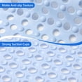 thumbnail image 6 of Hengbo Non Slip Bathtub Mat 17 x 30 Inch PVC Shower Mat Drain Holes Suction Cups Quick Dry for Bathroom Tub Sky Blue, 6 of 8