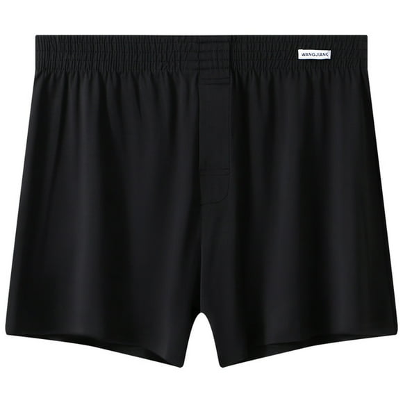 FhsagQ Underwear Men's Underwear Mens Cool Underwear Loose Boxer Shorts Large Underwear Mens Underwear Boxers Briefs Loose Men's Underwear Cotton Black XXXL