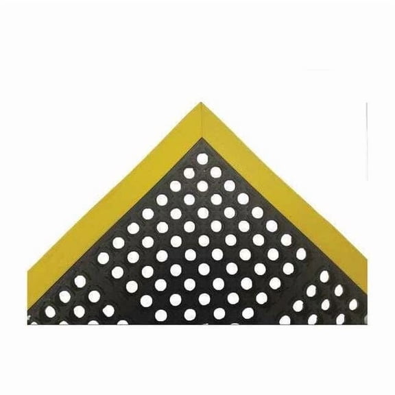Notrax Antifatigue Mat, Rubber, Drainage Holes, 40 in W x 64 in L, Black 34L281