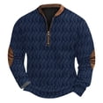 thumbnail image 2 of Blusas y camisas de manga larga con cuello redondo Sudadera con capucha de cuello redondo para hombre Jersey estampado Blusa de poliéster de manga larga para hombre, 2 of 4