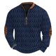 thumbnail image 2 of Blusas y camisas de manga larga con cuello redondo Sudadera con capucha de cuello redondo para hombre Jersey estampado Blusa de poliéster de manga larga para hombre, 2 of 4