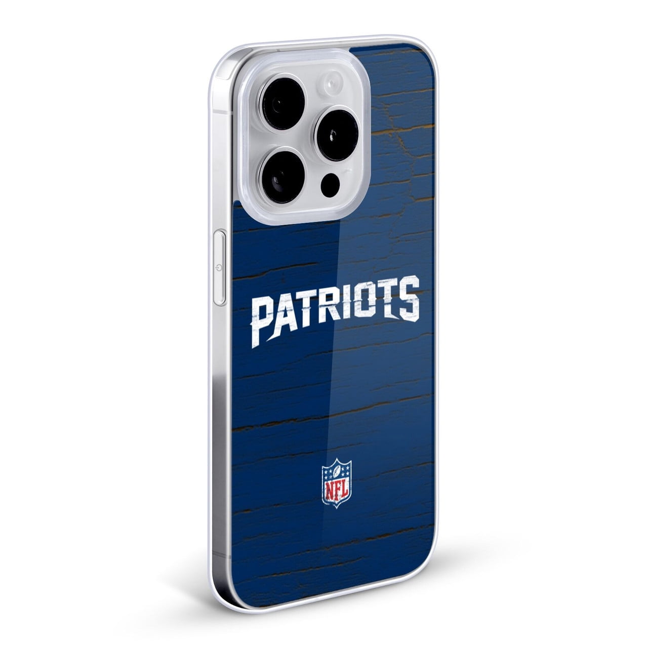 Head Case Designs NFL New England Patriots Logo Distressed Look Soft Gel Case for Apple iPhone 15 Pro