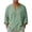 Mint Green #030, variant on Mens Linen Shirt Breathable Long Sleeve T Shirts Pullover V Neck Loose Summer Casual Top Lightweight Quick Dry Tees, S