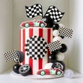 thumbnail image 5 of Black and White Racing Theme Cake Decorations 28-Piece Set - Suitable for Racing-Themed Birthday Parties, Car-Themed Parties, Victory Celebrations, 5 of 7