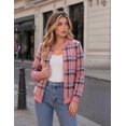 thumbnail image 4 of Zeagoo Women' Plaid Shacket Jacket Zip Up Casual Coat Fall Winter Clothes with Pockets Trendy, 4 of 5