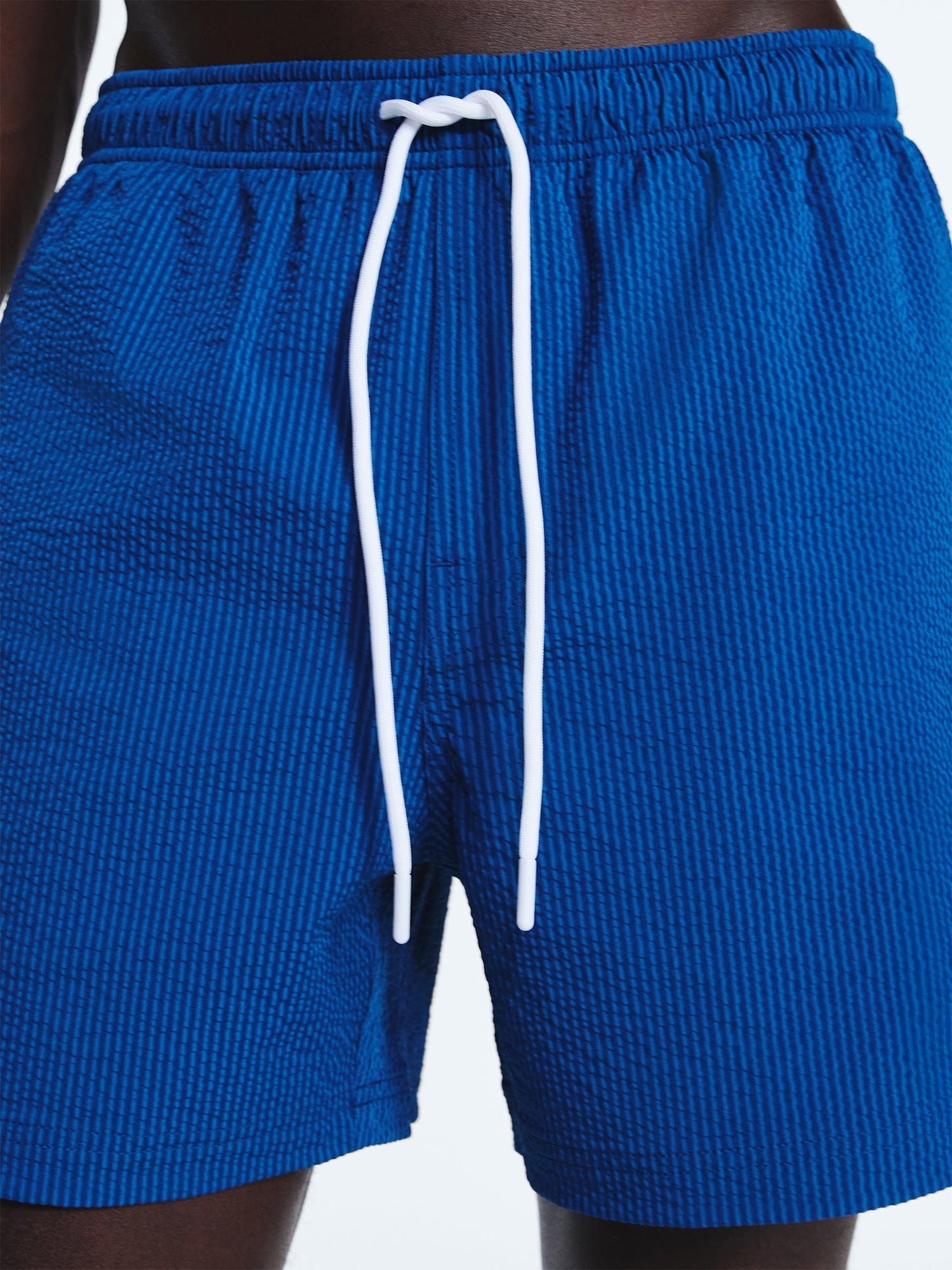 Free Assembly Men's Swim Stretch Seersucker Board Shorts, 5" Inseam, Sizes S-3XL