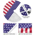 thumbnail image 2 of FMSHPON 4th of July Patriotic Usa Flag 4th July American Red White Blue Star Stripes 1 Xmas Christmas Tree Skirt Stand Mat for Holiday Party Decoration Indoor Outdoor 48 inches, 2 of 6