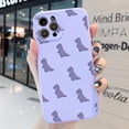 thumbnail image 2 of Lindo Animal dinosaurio Coque funda de teléfono para iPhone 13 12 11 Pro Max XR XS 7 8 Plus SE20 mate suave Color caramelo funda trasera de silicona Tan Jianjun unisex, 2 of 2