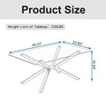 thumbnail image 5 of 39.37" Rectangular Tempered Glass Coffee Table with Metal Legs - Stylish & Durable for Living Room, 5 of 7