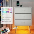 thumbnail image 5 of Nightstand Set of 2, Holaki Nightstand for Bedroom with Charging Station, Modern Nightstand with 3 Storage Drawer & 20 Colors LED Lights, Bedside Table for Living Room, White, 5 of 9