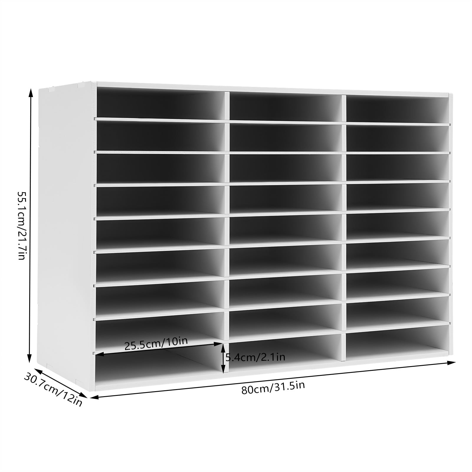 27 Slots Literature Organizer for Classroom,Desktop File Sorter for Office, Mailbox Keeper