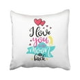 thumbnail image 1 of ARTJIA Lettering Creative With Phrase Hearts And I Love You To The Moon And Back Romantic Text Pillowcase Throw Pillow Cover 16x16 inches, 1 of 1